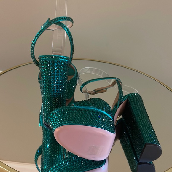 aquazzura embellished heels